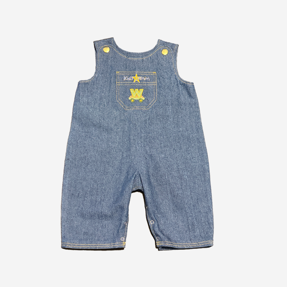 Denim Dungaree with Tractor